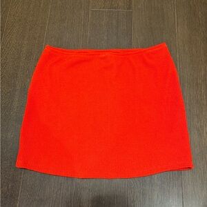 Good American Always Fits Swim Mini Skirt, Bright Poppy, 2XL/3XL, 5/6